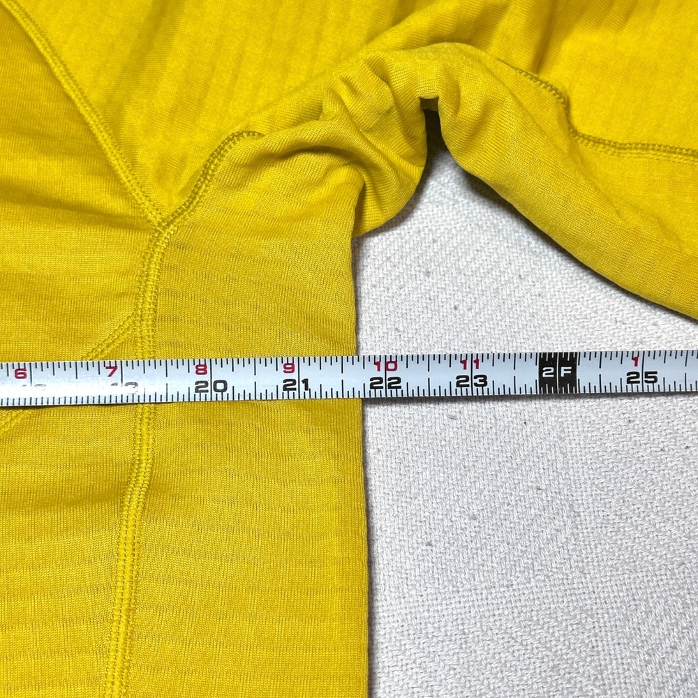 Patagonia R1 Hoody Womens XL Polartec Power Grid Half Zip Waffle Fleece Yellow - Picture 9 of 12